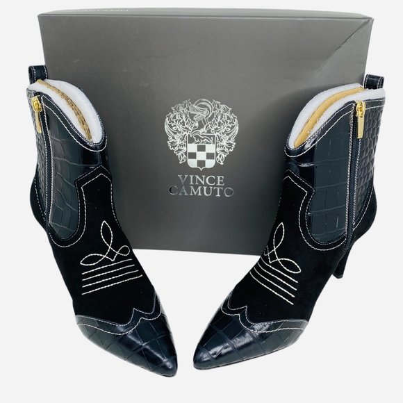 Vince Camuto Leather Saiovell Dress Bootie - Picture 3 of 9